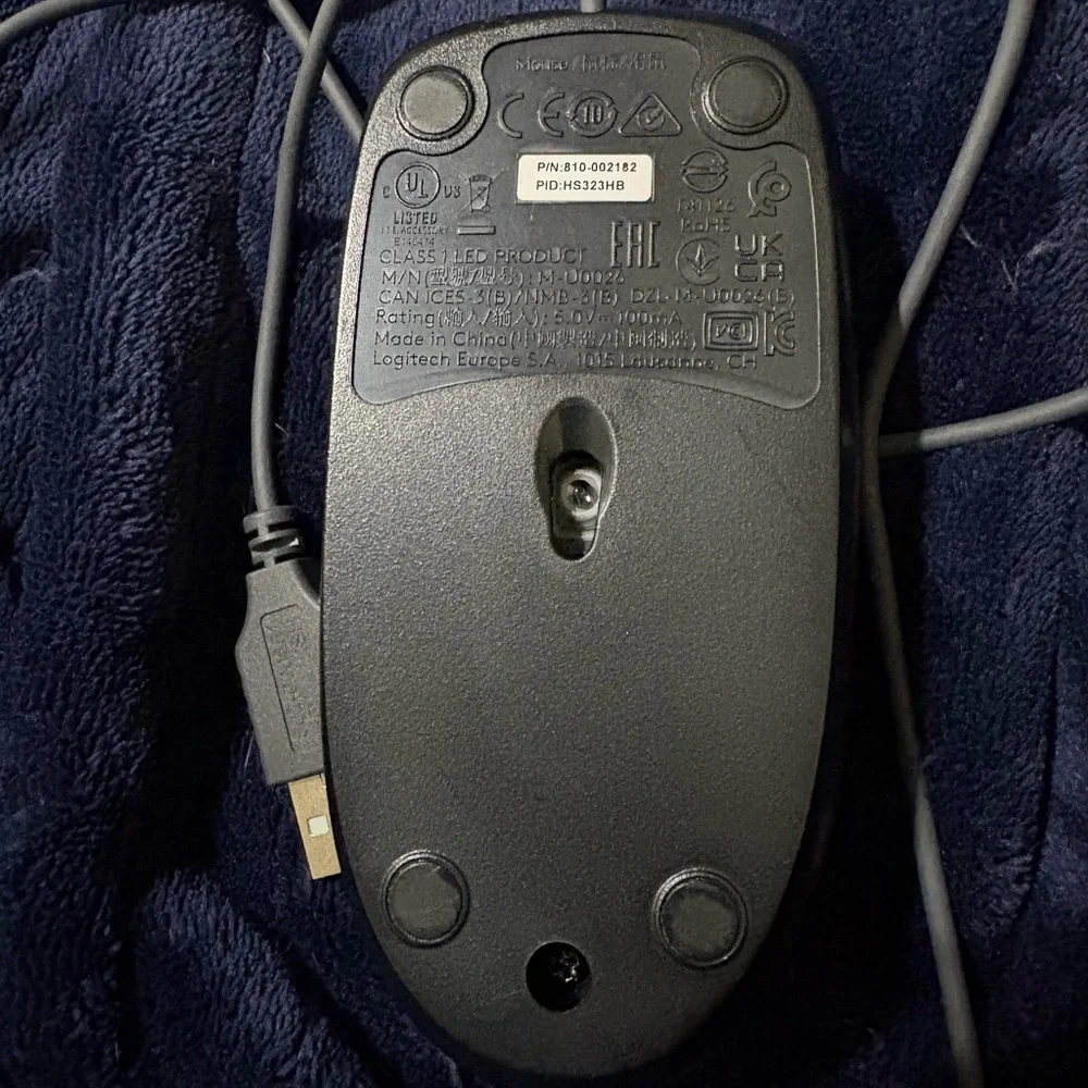 Logitech Black Wired Mouse